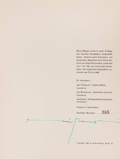 Signed copy of Rene Groebli's Magie der Schiene, a landmark book in postwar Swiss Photography and design.