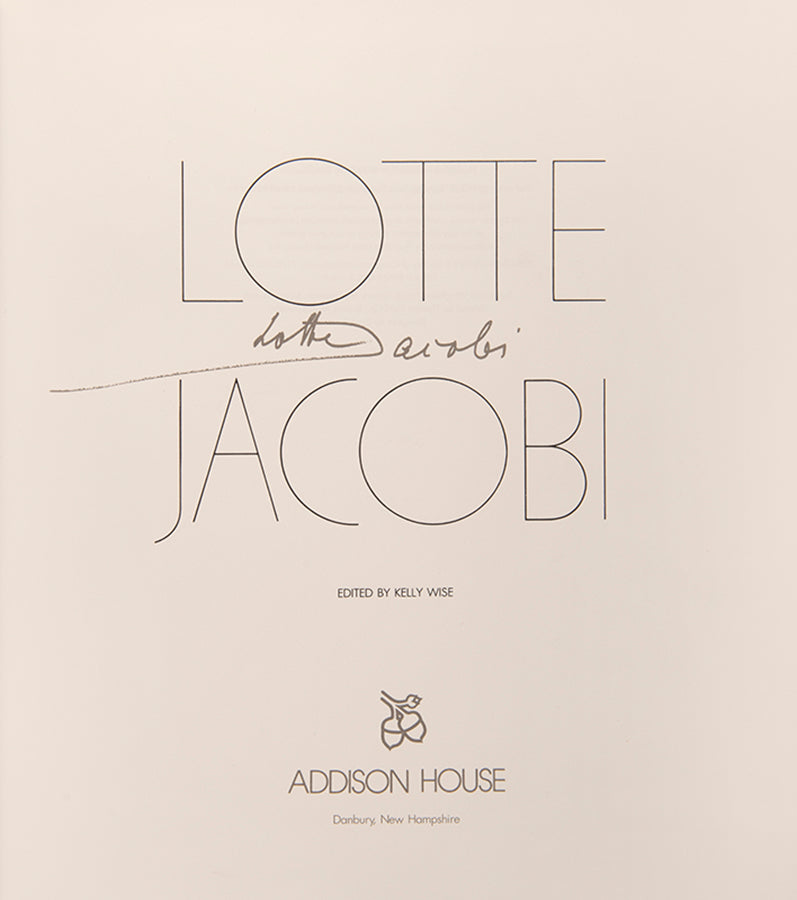 The deluxe issue of Kelly Wise's Lotte Jacobi monograph, with the often missing original photograph of Albert Einstein.