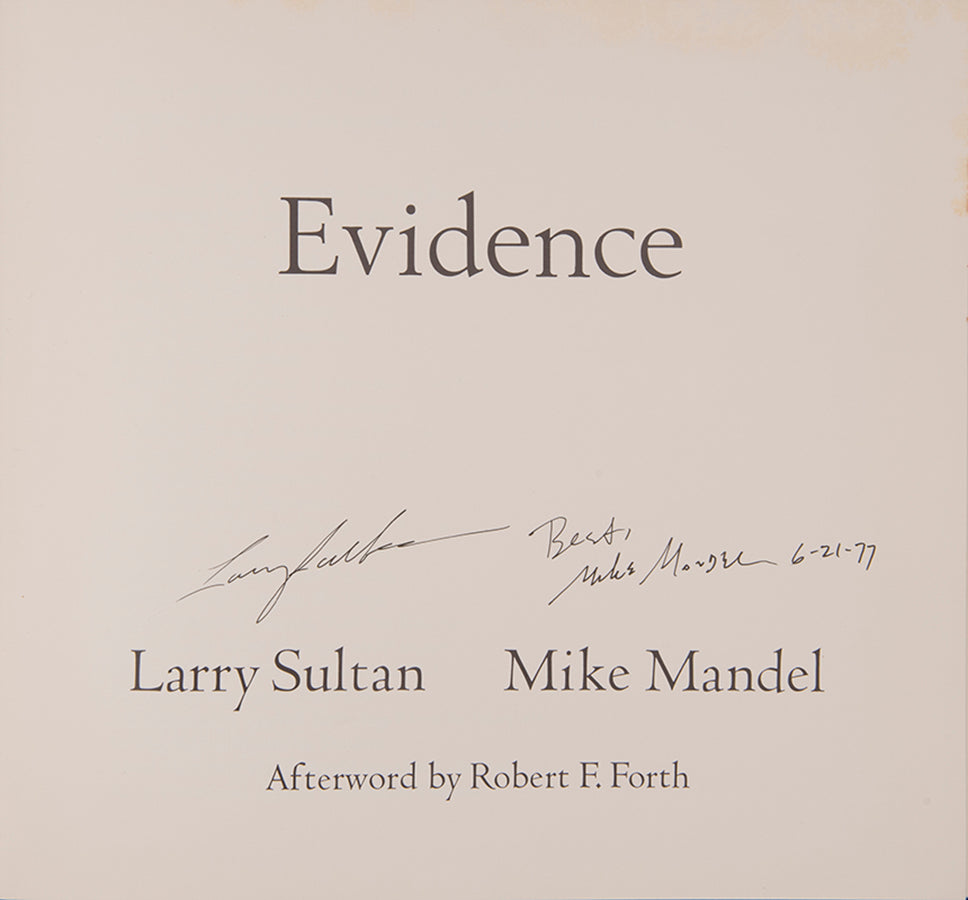 In 1975, Mike Mandel and Larry Sultan were awarded an NEA grant to explore photographic archives belonging to over 100 local corporations, government agencies and research institutions. Evidence presents a selection of their findings