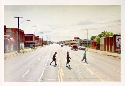 A New American Picture consists of Doug Rickard's photographs of a computer screen showing various economically ravaged locations in the United States covered by Google Street View.