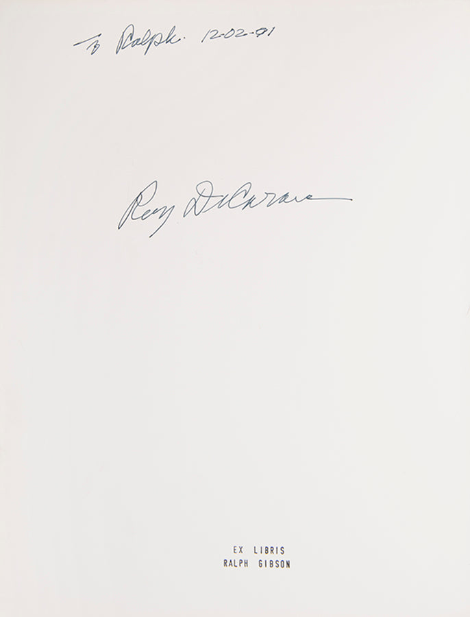 Presentation copy inscribed to Ralph Gibson. Despite Roy DeCarava conceiving The Sound I Saw as a maquette in the early 1960s, it remained unpublished until this edition in 2001. The subject being Harlem, New York and Jazz music.