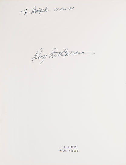 Presentation copy inscribed to Ralph Gibson. Despite Roy DeCarava conceiving The Sound I Saw as a maquette in the early 1960s, it remained unpublished until this edition in 2001. The subject being Harlem, New York and Jazz music.