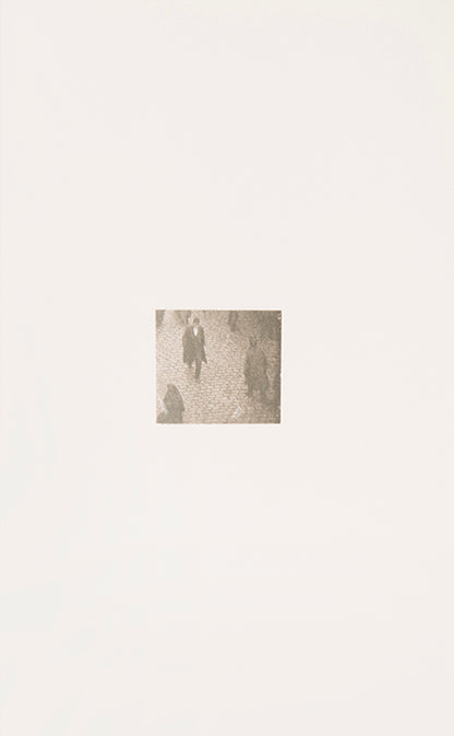 John Stezaker makes subtle photo collages. In The 3rd Person Archive, he cut up photographs from topographical publications of the 1920s and 30s, isolating distant figures individually, in pairs, or in small groups.