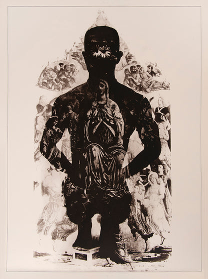 Tadanori Yokoo designed this revised and reimagined version of Eikoh Hosoe's Barakei. Mishima Yukio changed the title to reflect the original Japanese more accurately.