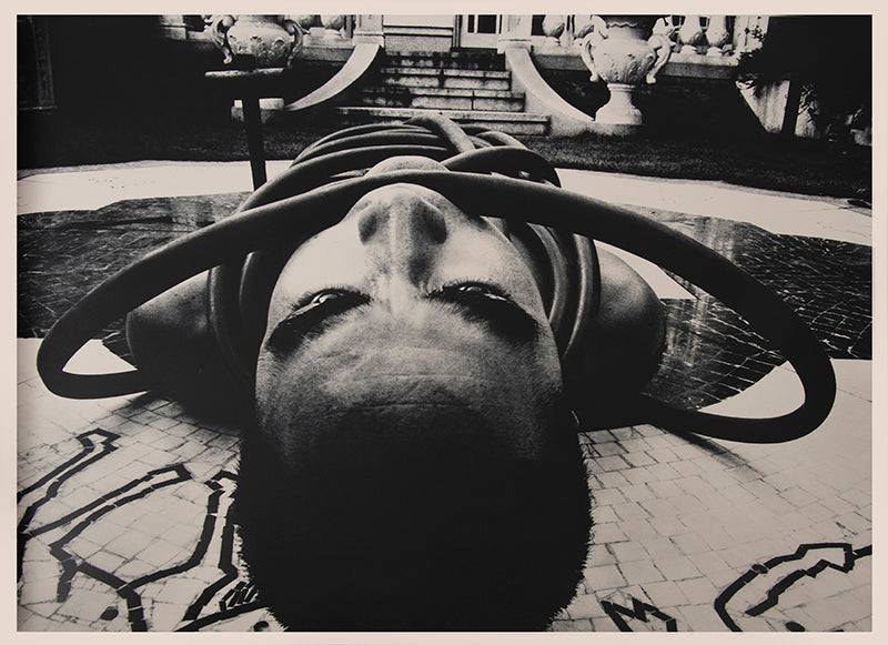 Tadanori Yokoo designed this revised and reimagined version of Eikoh Hosoe's Barakei. Mishima Yukio changed the title to reflect the original Japanese more accurately.