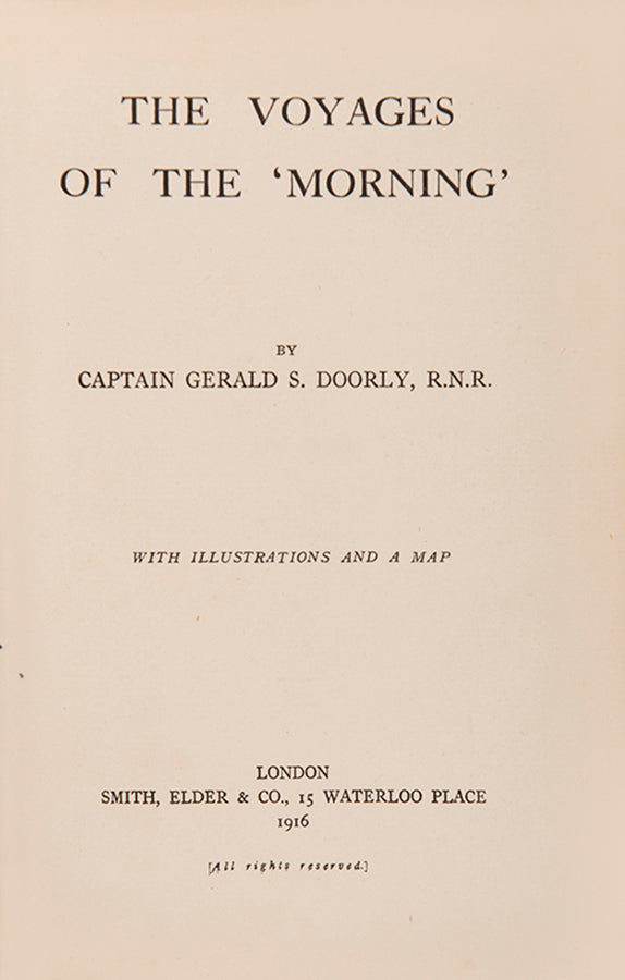 Doorly was a junior officer on board the Morning, a relief ship used on Scott's Discovery expedition.