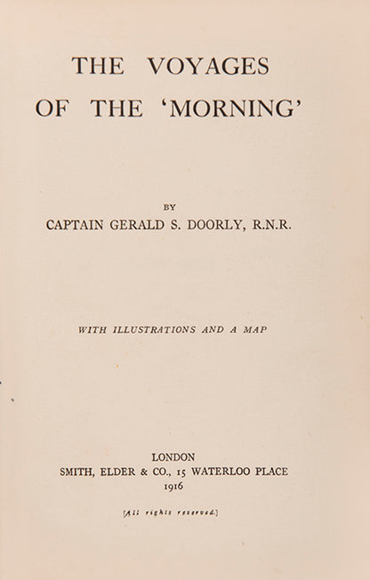 Doorly was a junior officer on board the Morning, a relief ship used on Scott's Discovery expedition.