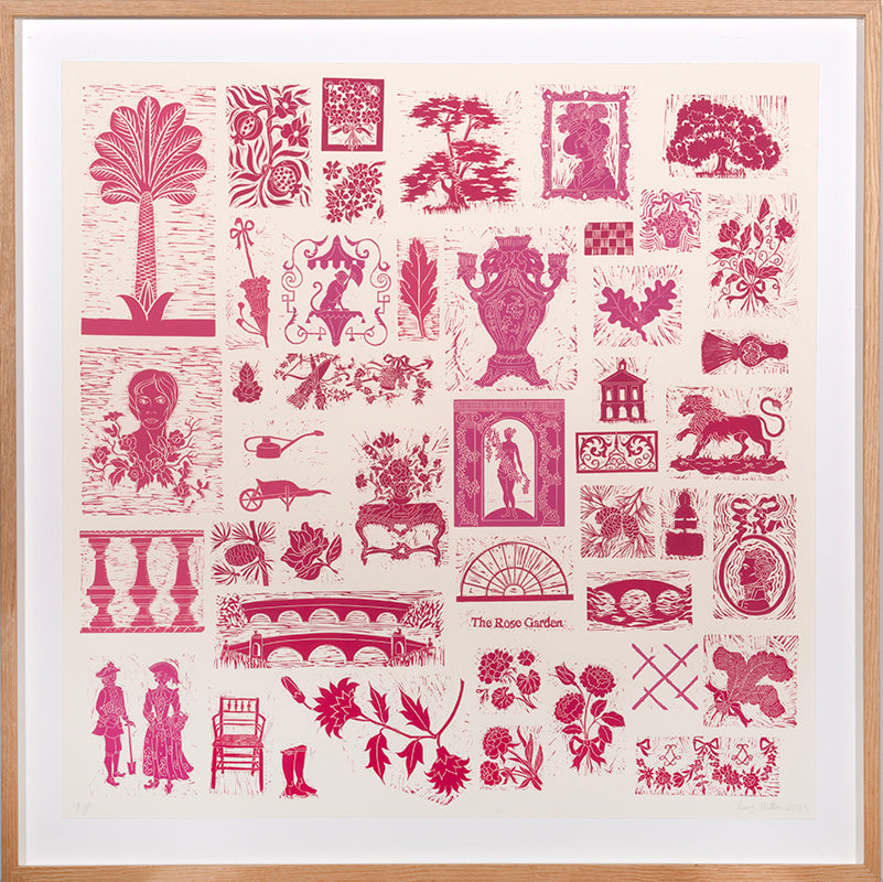Rory Hutton, Summer, 2023, linocut printed in colours, signed by the artist, from the edition of 5, on wove paper