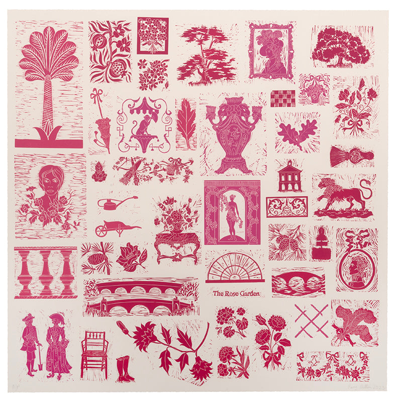 Rory Hutton, Summer, 2023, linocut printed in colours, signed by the artist, from the edition of 5, on wove paper