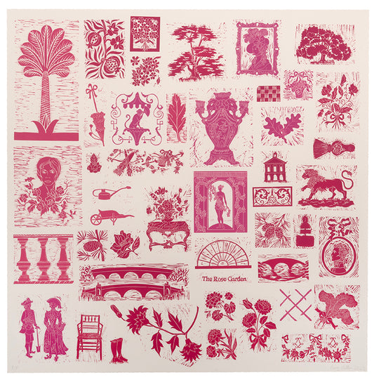 Rory Hutton, Summer, 2023, linocut printed in colours, signed by the artist, from the edition of 5, on wove paper