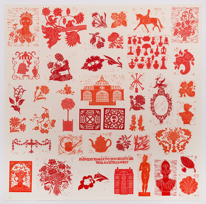Rory Hutton, Autumn, 2023, linocut printed in colours, signed by the artist, from the edition of 5, on wove paper