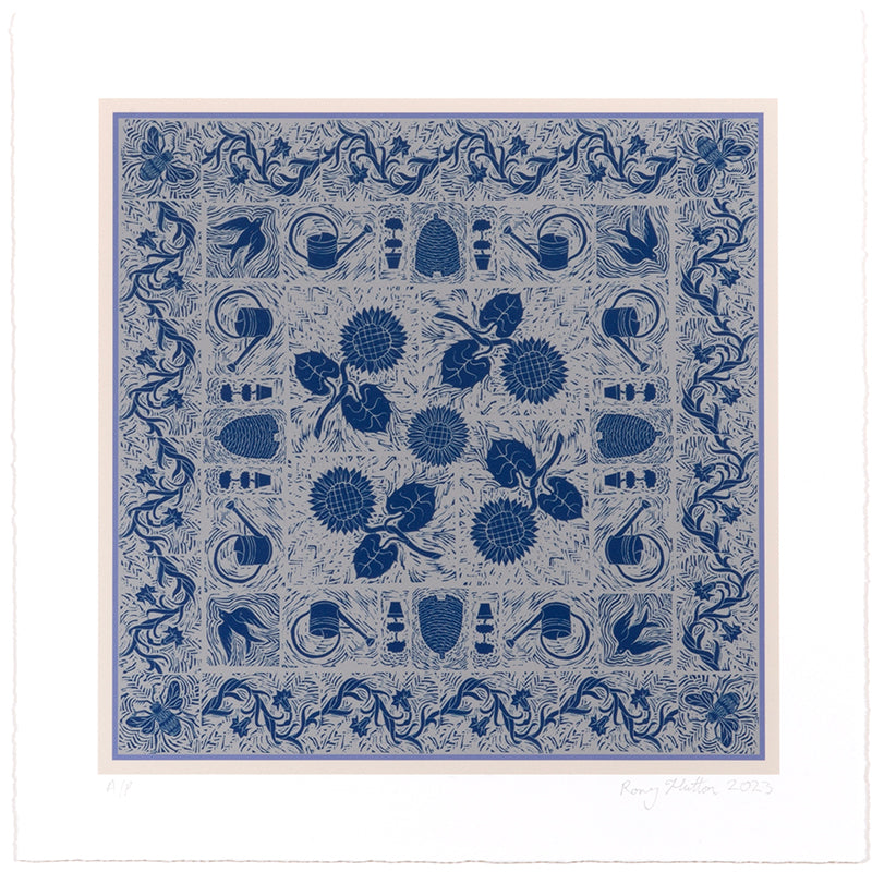 Rory Hutton, Bunny's Garden, 2023, giclee printed in colours, signed by the artist, from the edition of 30, on wove paper