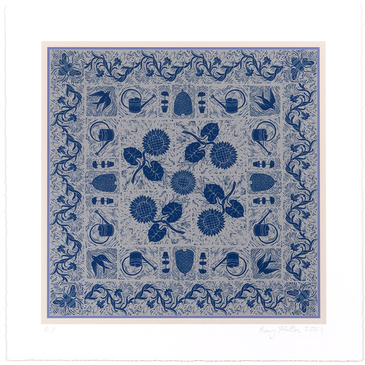 Rory Hutton, Bunny's Garden, 2023, giclee printed in colours, signed by the artist, from the edition of 30, on wove paper