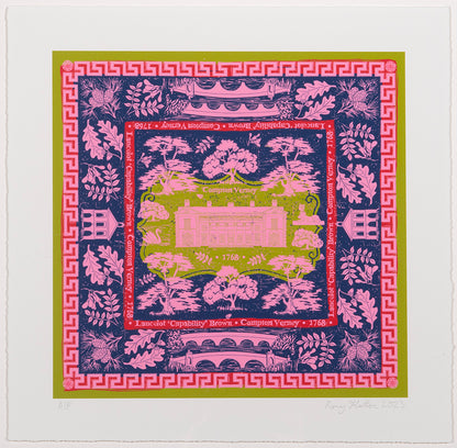 Rory Hutton, Compton Verney, 2023, giclee printed in colours, signed by the artist, from the edition of 30, on wove paper