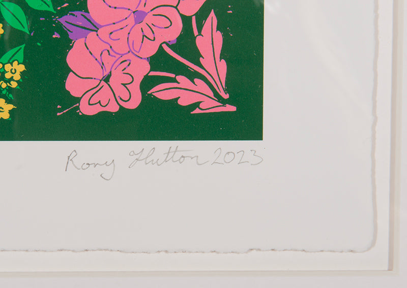 Rory Hutton, Gertrude's Garden, 2023, giclee printed in colours, signed by the artist, from the edition of 30, on wove paper