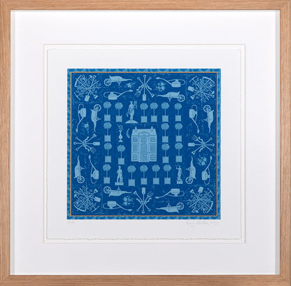 Manor Garden by Rory Hutton is a giclee print, signed by the artist, from the edition of 30, printed on wove paper.