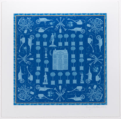 Manor Garden by Rory Hutton is a giclee print, signed by the artist, from the edition of 30, printed on wove paper.