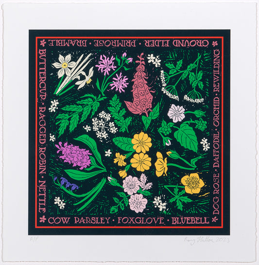 Rewilding by Rory Hutton, is a 2023 giclee print, signed by the artist, from the edition of 30, printed on wove paper.