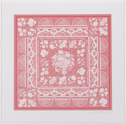Rory Hutton, Rose Garden, 2023, giclee printed in colours, signed by the artist, from the edition of 30, on wove paper