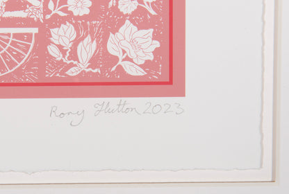 Rory Hutton, Rose Garden, 2023, giclee printed in colours, signed by the artist, from the edition of 30, on wove paper