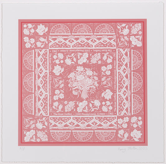 Rory Hutton, Rose Garden, 2023, giclee printed in colours, signed by the artist, from the edition of 30, on wove paper