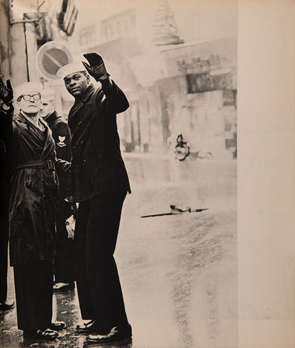 Nihon is concerned with Japan's post-war national identity. Tomatsu Shomei took most of the photographs between 1955 and 1967 while working for various publications. 