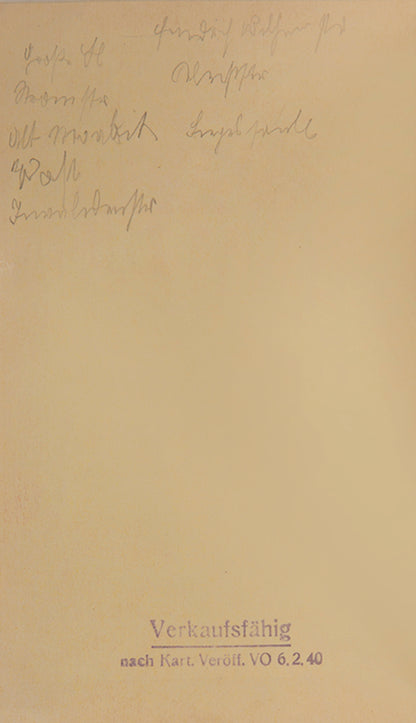 This copy was issued in 1940 and has the stamp of the German censor. 