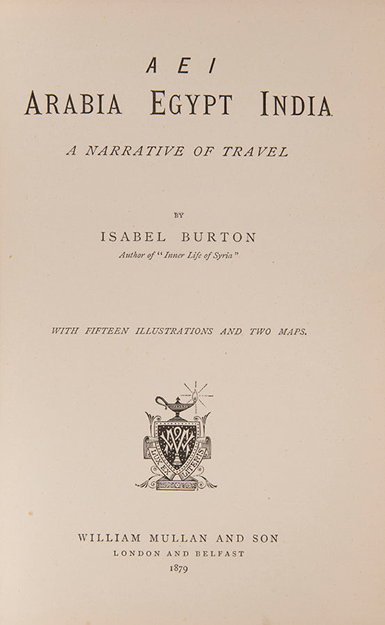 Isabel Burton's second book detailing a journey made with her husband to India, via Arabia and Egypt between 1875 and 1876. 