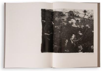 Robert Frank's Flower Is consists of three bodies of work. It begins with photographs taken in Paris of flowers, flower sellers, and chance encounters on the street, continues in a car factory in Detroit, and ends with polaroids made in Mabou Mines, Nova Scotia.