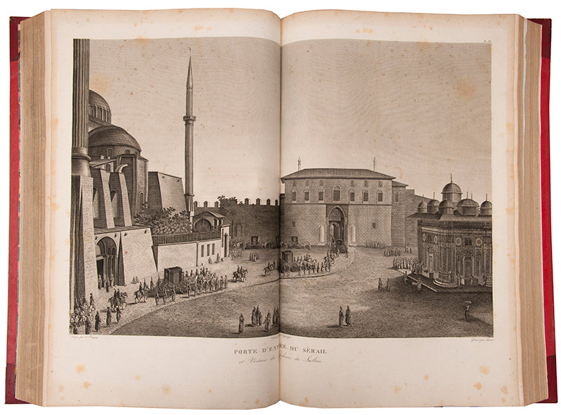 Rothschild copy of D'Ohsson's vast survey of the Ottoman Empire with engravings by the foremost illustrators of the day, including a superb double-page view of Mecca.
