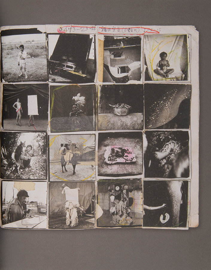 Kiyoshi Suzuki / Soul and Soul 1969-1999 was issued to accompany an exhibition at Noorderlicht Museum, Groningen, the first large retrospective exhibition of Suzuki's work outside of Japan. It contains reproductions of pages from his book dummies.