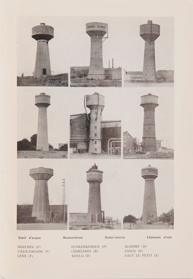 This book was issued in the 'Flying Artbooks' series curated by Germano Celant to coincide with an exhibition of Bernd & Hilla Becher's photographs at Galleriaforma, Genoa, their first exhibition in Italy.