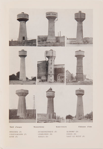 This book was issued in the 'Flying Artbooks' series curated by Germano Celant to coincide with an exhibition of Bernd & Hilla Becher's photographs at Galleriaforma, Genoa, their first exhibition in Italy.