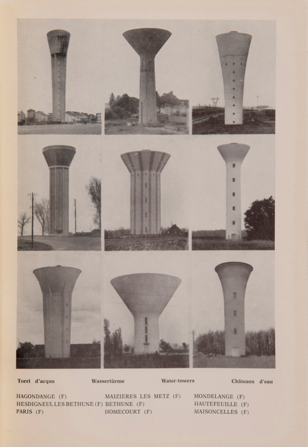 This book was issued in the 'Flying Artbooks' series curated by Germano Celant to coincide with an exhibition of Bernd & Hilla Becher's photographs at Galleriaforma, Genoa, their first exhibition in Italy.