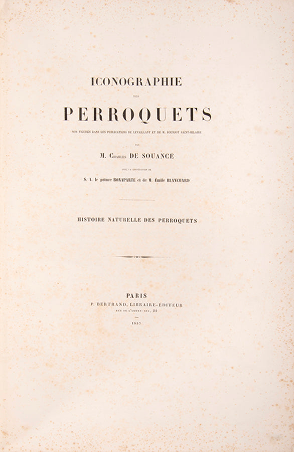 Souancé's Perroquets is one of the three great French parrot books