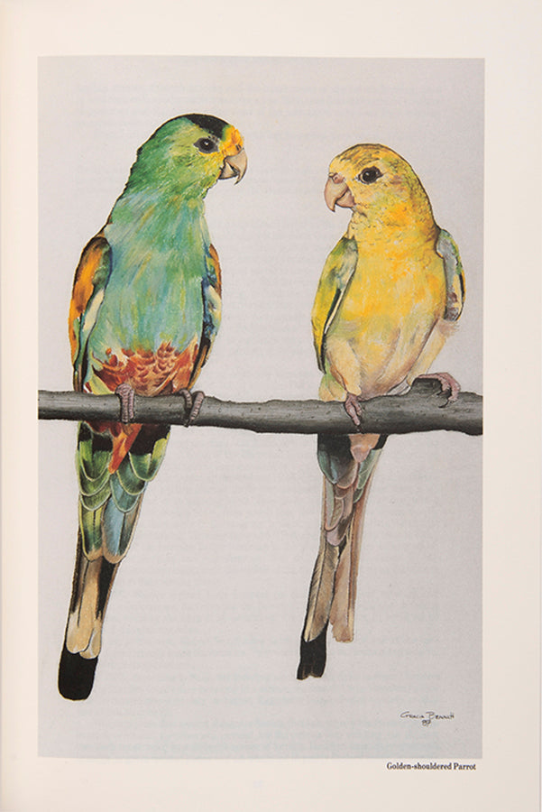 A signed limited edition copy of Tony Silva's Monograph of endangered parrots, with 42 plates after illustrations by Gracia Bennish.