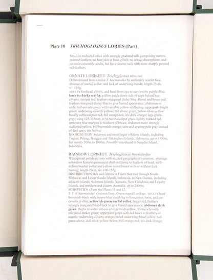 The original artwork and manuscript notes from Forshaw's Parrots of the World, featuring 123 watercolours by the illustrator Frank Knight.