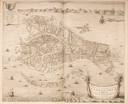 Splendor Magnificentissimae Urbis Venetiarum by Johann Georh Graevius, with folding panorama and plan of the city after Blaeu.