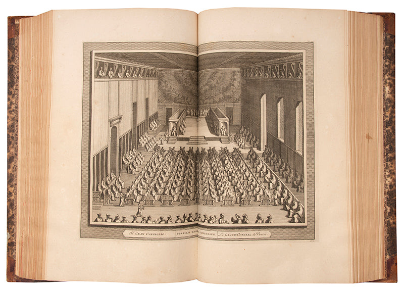 Splendor Magnificentissimae Urbis Venetiarum by Johann Georh Graevius, with folding panorama and plan of the city after Blaeu.