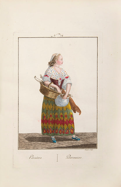 First French edition of Collection des costumes Espagnols anciens et modernes, Cruz Cano Y Olemedilla's popular Spanish work.