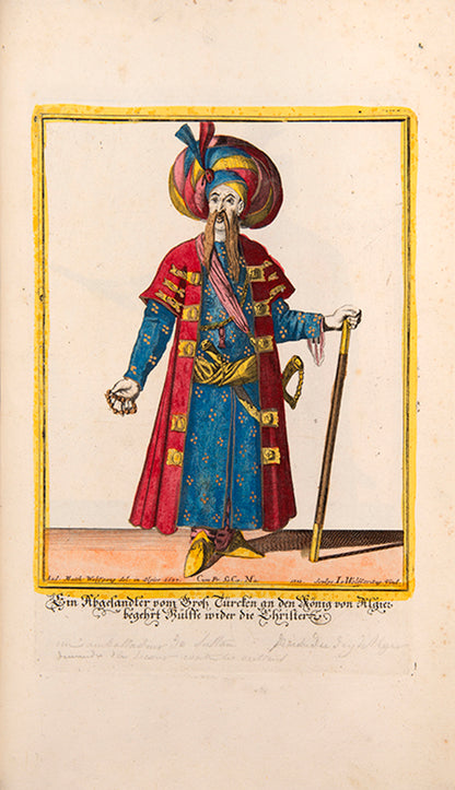 Recueil des differens costumes des peoples sujets de l'empire othoman. [bound with] [Die algierische Hofstaat, dabei die beiden Brüder Wolfgang im Sclavendienst].