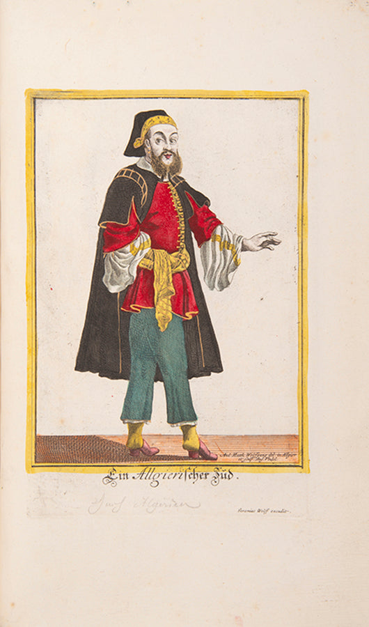 Recueil des differens costumes des peoples sujets de l'empire othoman. [bound with] [Die algierische Hofstaat, dabei die beiden Brüder Wolfgang im Sclavendienst].