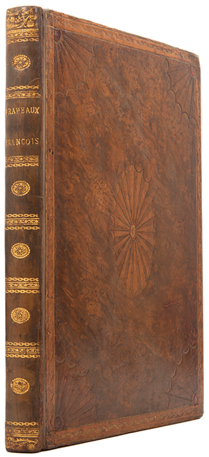 Collection des drapeaux faits by Vieilh de Varennes and Jean-Michel Moreau, one of the rarest 18th-century French illustrated books with contemporary revolutionary provenance.