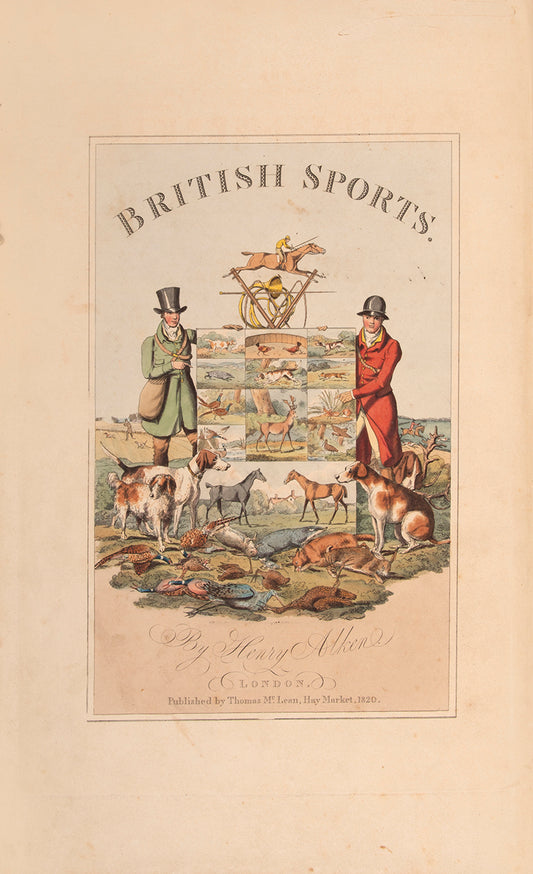 The Schwerdt-Jeanson copy of the rare first edition, first issue of The National Sports of Greta Britain by Henry Alken.