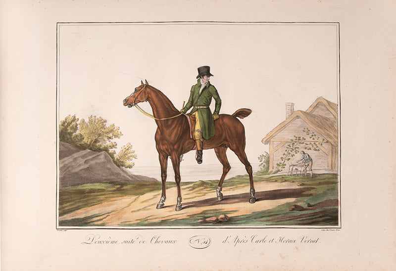 A fine copy of Recueil de chevaux de tous genres by Carle and Horace Vernet, a remarkable series of hand-coloured lithographs of horses.