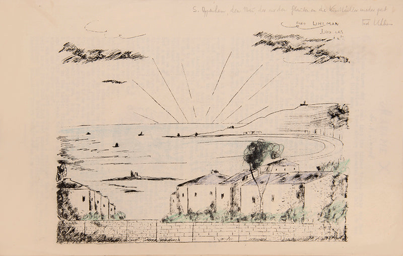 The Camp Almanac 1940-41 is a special end-of-year double issue of The Camp newspaper, produced by detainees of Hutchinson Internment Camp on the Isle of Man. This copy signed or inscribed by many of the contributors including Kurt Schwitters.