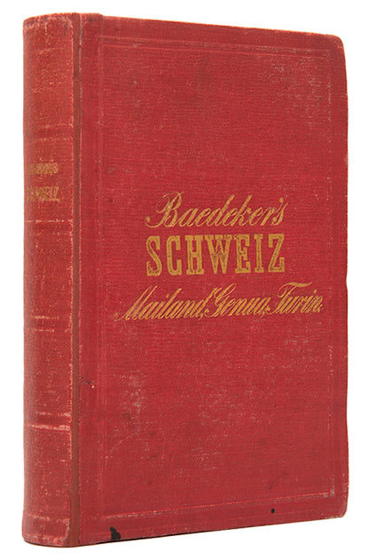 This is one of the earlier Baedekers with the attractive coloured panoramas and the engraved views.