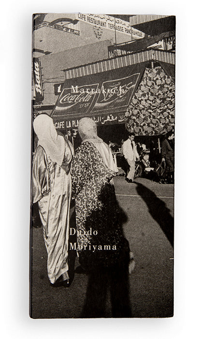 In 1989, Moriyama Daido spent some time in a rented apartment in Paris when a Tokyo gallery owner suggested he travel to Morocco. Marrakech comprises two books bound one above the other; this allows the viewer to assemble different combinations of images as the pages are turned.