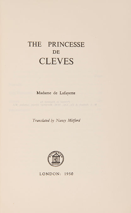 First edition of The Princesse de Cleves translated by Nancy Mitford, in the scarce dustjacket.