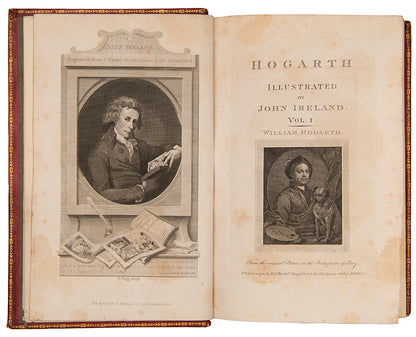 An exceptionally handsome set of  William Hogarth Illustrated, edited by John Ireland, with 135 finely engraved plates.